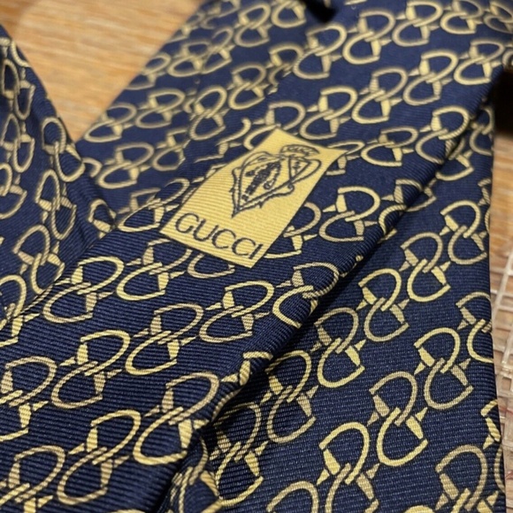 Authentic GUCCI Vintage Gucci Silk Tie horse bit - Picture 4 of 4